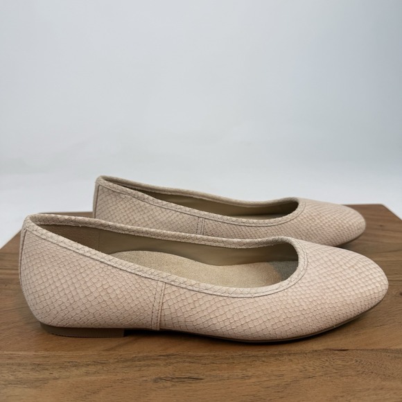 Vionic Shoes - New Womens Vionic Orinda Square Toe Flat Rose Leather Shoes Size 7 M